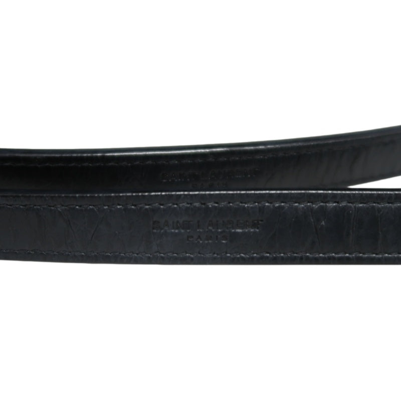 YVES SAINT LAURENT Black Waxed Leather NIKI Medium Shoulder Bag