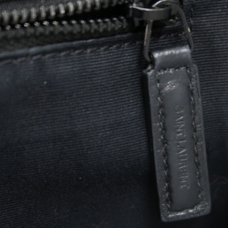 YVES SAINT LAURENT Black Waxed Leather NIKI Medium Shoulder Bag