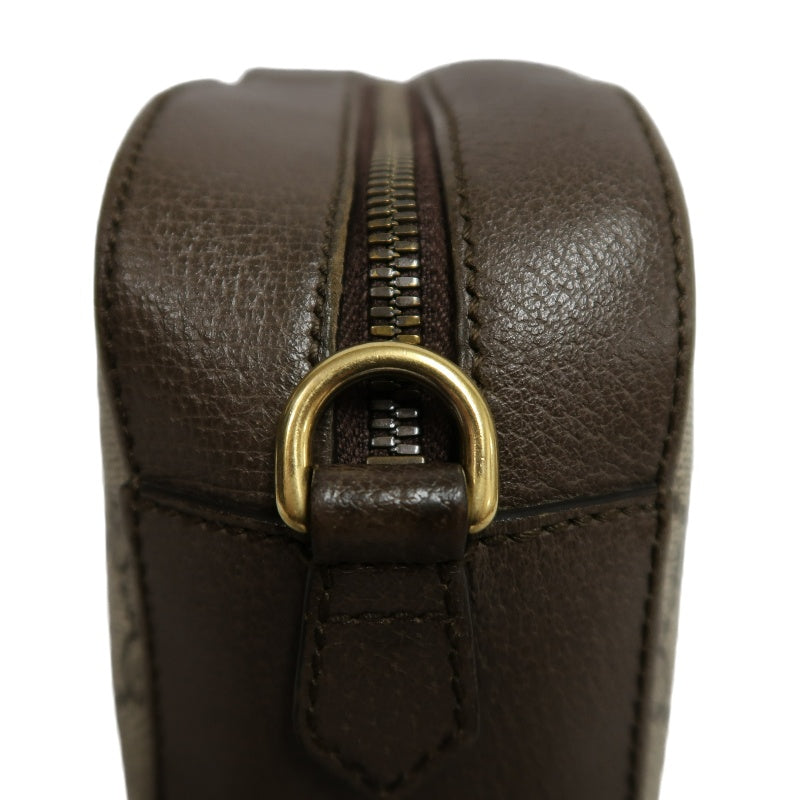 GUCCI GG Supreme Canvas Brown Tiger Head Camera Bag With Web Strap, Shoulder Crossbody Bag