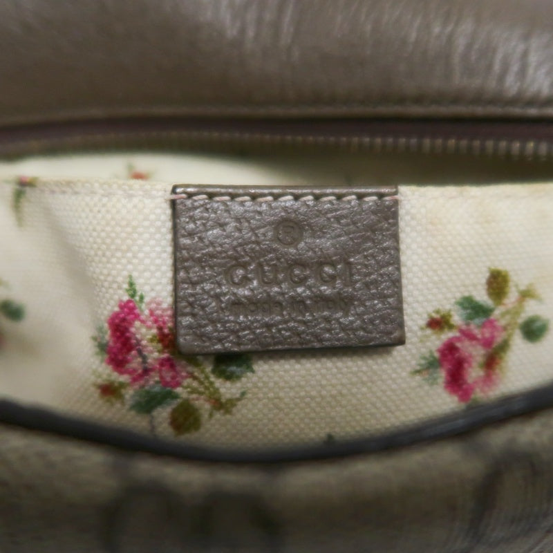 GUCCI GG Supreme Canvas Brown Tiger Head Camera Bag With Web Strap, Shoulder Crossbody Bag