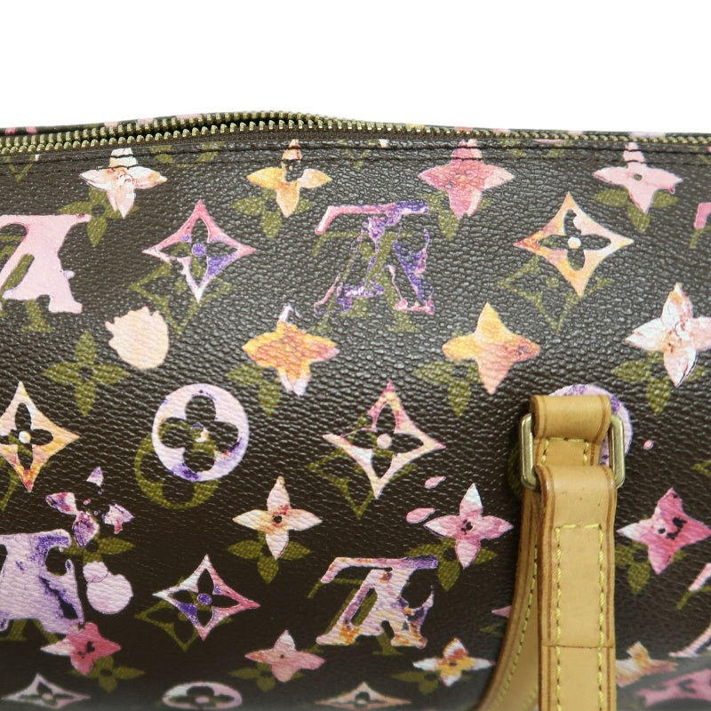 LOUIS VUITTON Cherry Blossom Limited Edition Watercolor Monogram Canvas Brown Pink Papillon Cylinder Shoulder Handbag