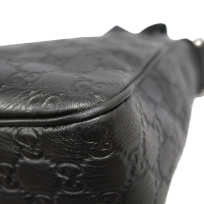 GUCCI GG Supreme Canvas Black Crossbody Bag With Silver Hardware