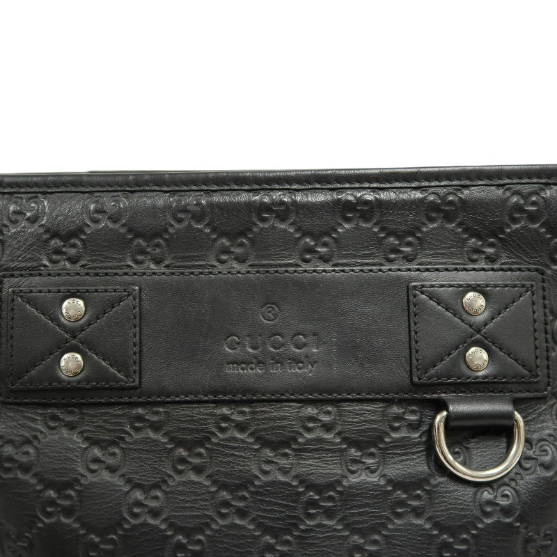 GUCCI GG Supreme Canvas Black Crossbody Bag With Silver Hardware