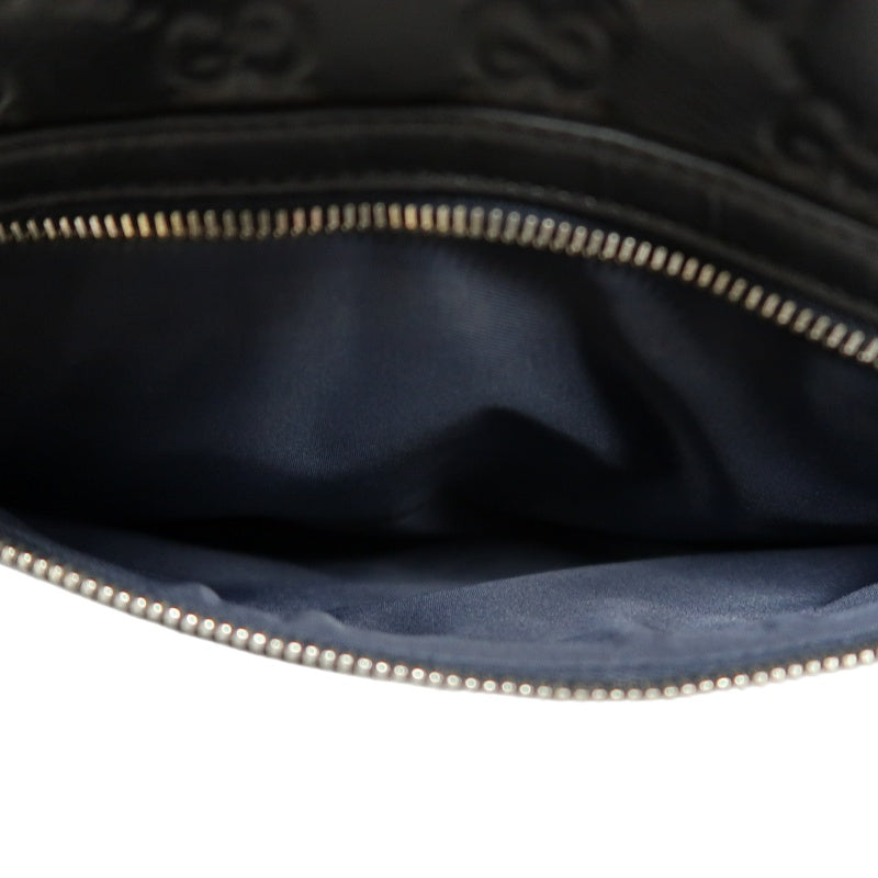 GUCCI GG Supreme Canvas Black Crossbody Bag With Silver Hardware