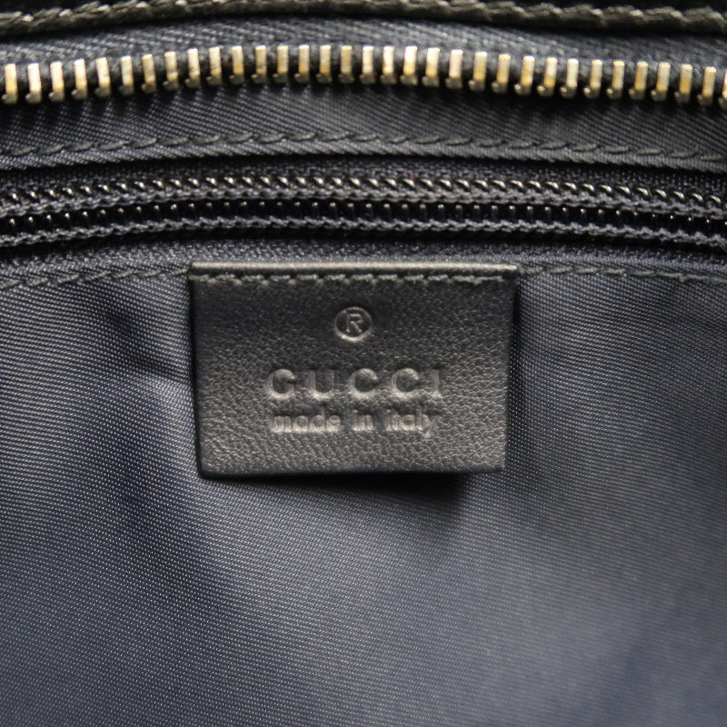 GUCCI GG Supreme Canvas Black Crossbody Bag With Silver Hardware
