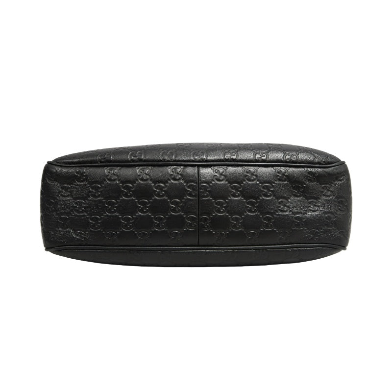 GUCCI GG Supreme Canvas Black Crossbody Bag With Silver Hardware