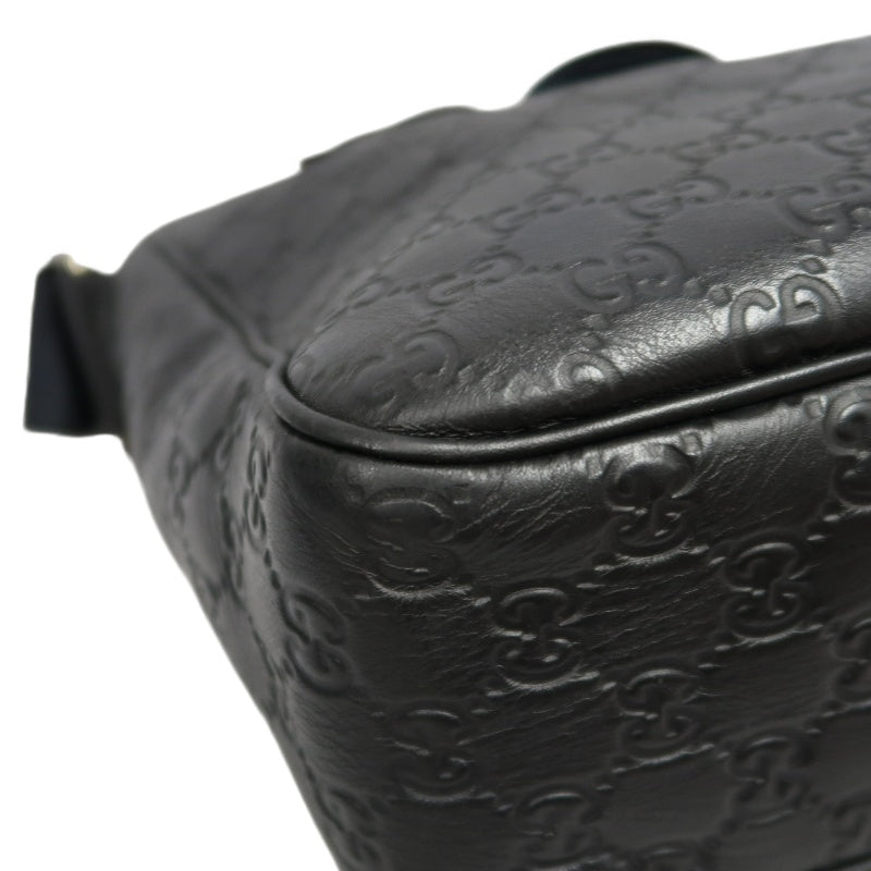 GUCCI GG Supreme Canvas Black Crossbody Bag With Silver Hardware