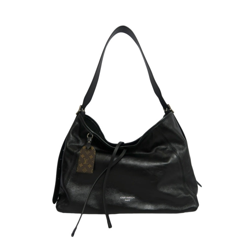 LOUIS VUITTON Black Lambskin Leather Carryall Shoulder Bag, "Black Samurai Version
