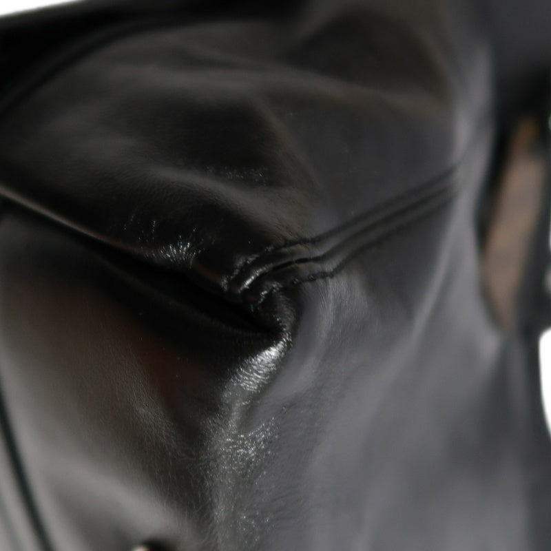 LOUIS VUITTON Black Lambskin Leather Carryall Shoulder Bag, "Black Samurai Version
