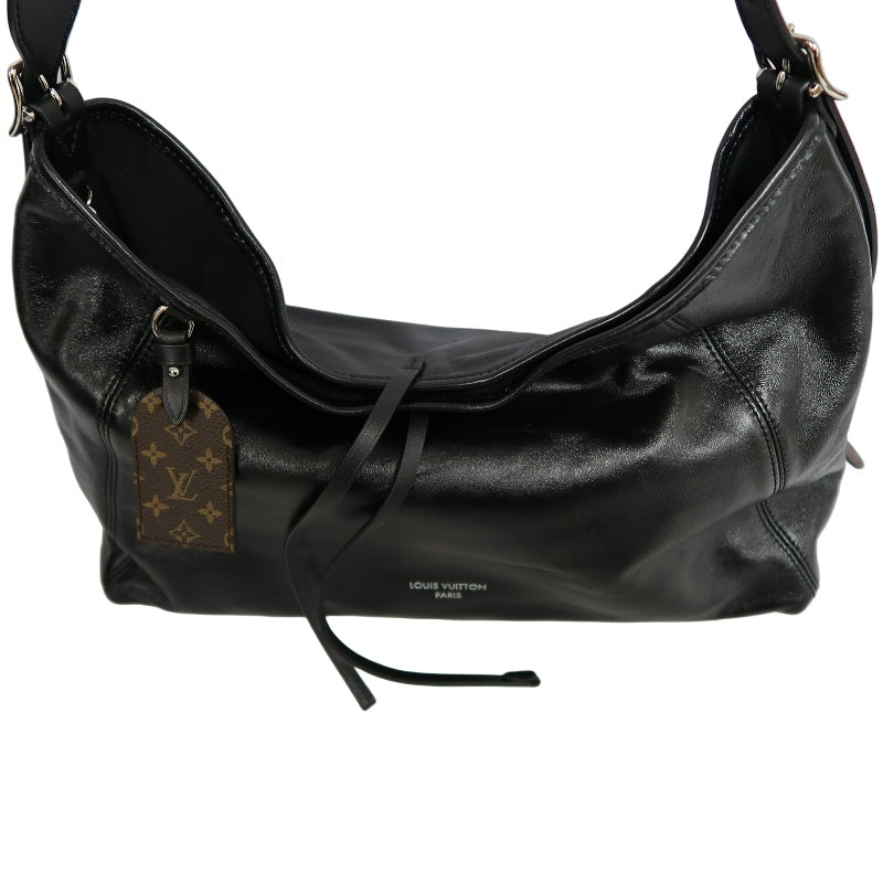 LOUIS VUITTON Black Lambskin Leather Carryall Shoulder Bag, "Black Samurai Version