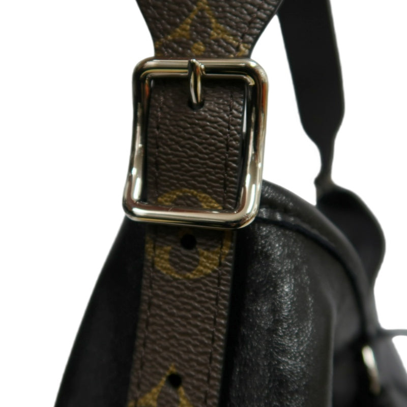LOUIS VUITTON Black Lambskin Leather Carryall Shoulder Bag, "Black Samurai Version