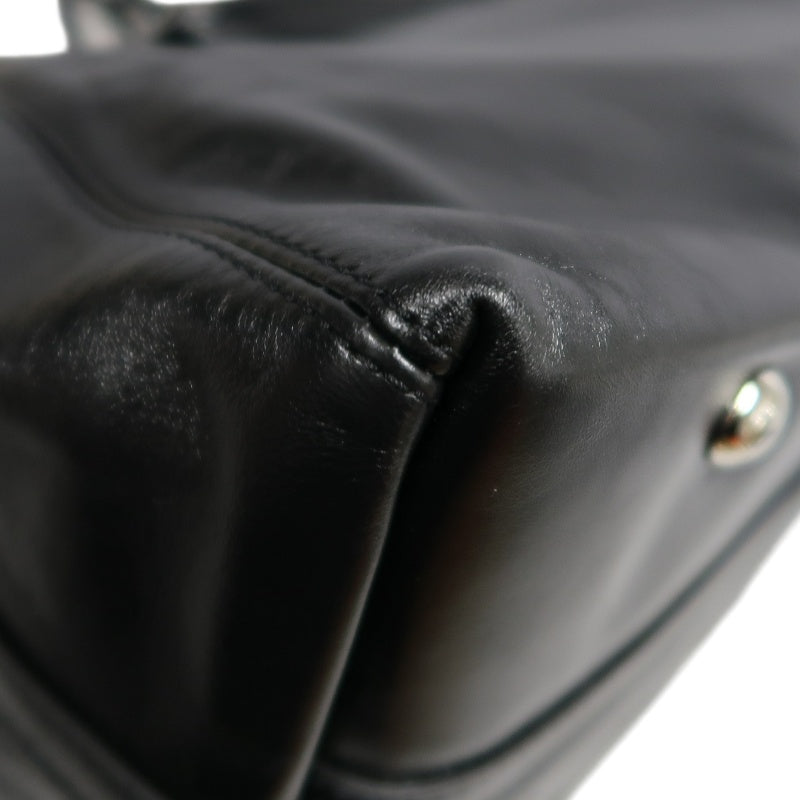 LOUIS VUITTON Black Lambskin Leather Carryall Shoulder Bag, "Black Samurai Version