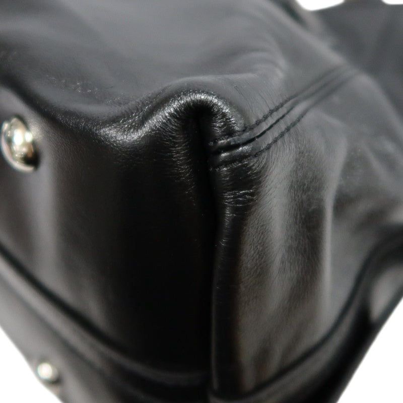 LOUIS VUITTON Black Lambskin Leather Carryall Shoulder Bag, "Black Samurai Version