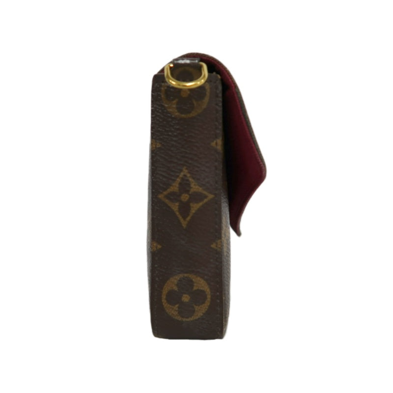 LOUIS VUITTON Monogram Canvas Brown Felicie 3-in-1 Chain Shoulder Bag, Comes With Card Holder & Pouch