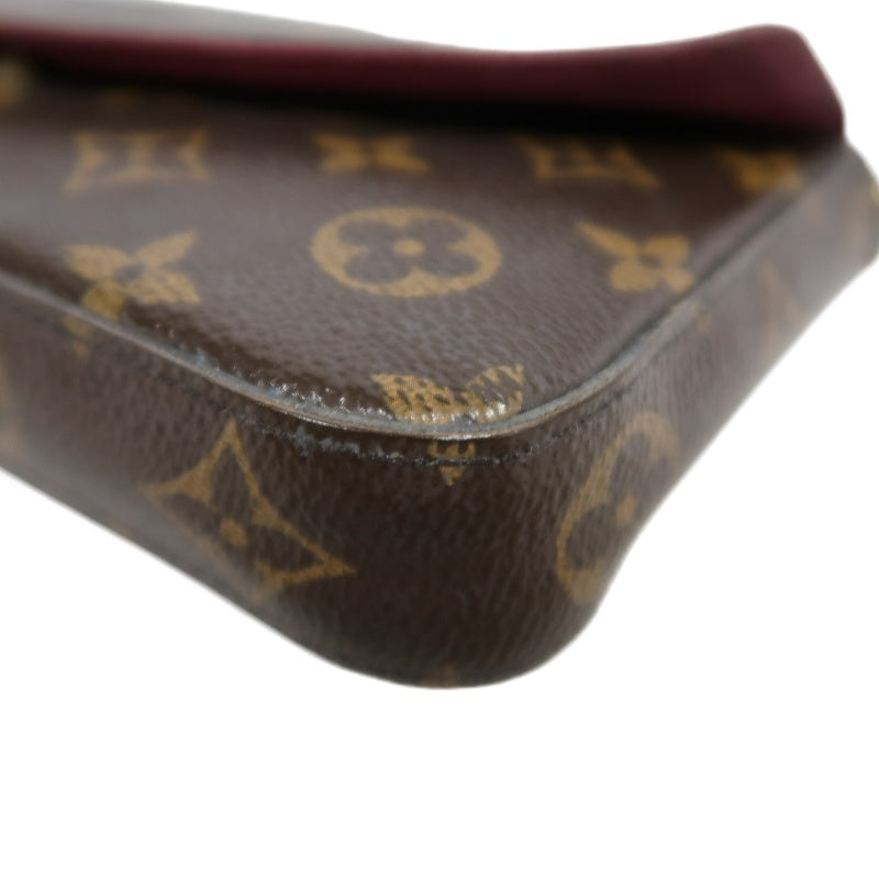 LOUIS VUITTON Monogram Canvas Brown Felicie 3-in-1 Chain Shoulder Bag, Comes With Card Holder & Pouch