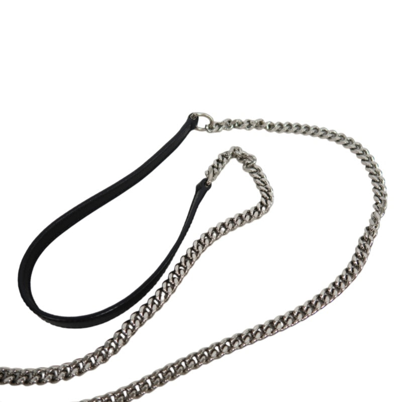 YVES SAINT LAURENT Cassandra Quilted V-stitch Black Calfskin Leather Envelope Shoulder Bag With Silver Hardware