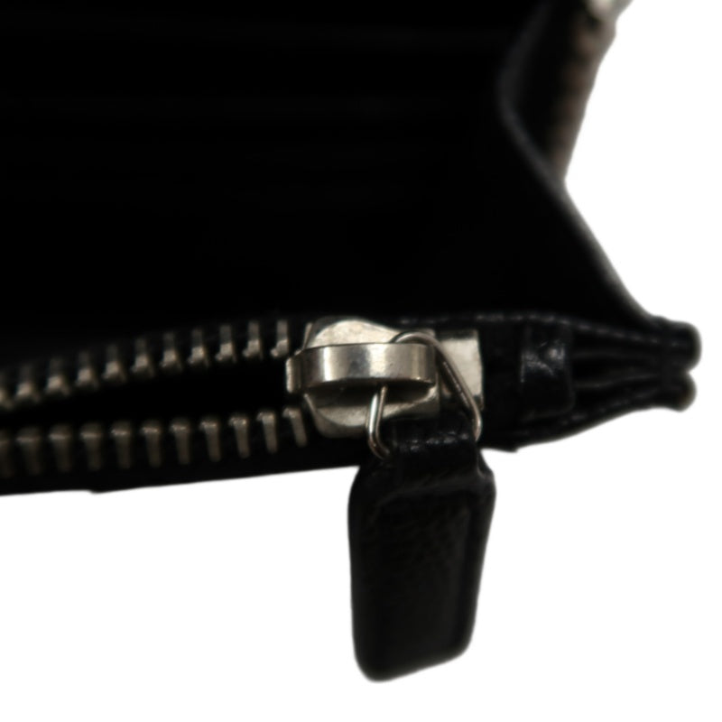 YVES SAINT LAURENT Cassandra Quilted V-stitch Black Calfskin Leather Envelope Shoulder Bag With Silver Hardware