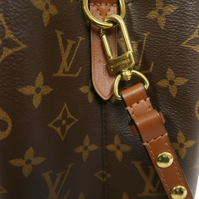 LOUIS VUITTON Monogram Canvas Brown Neo Noe Drawstring Bucket Shoulder Bag
