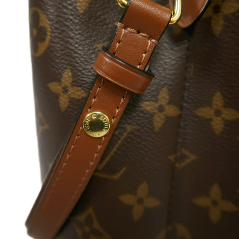 LOUIS VUITTON Monogram Canvas Brown Neo Noe Drawstring Bucket Shoulder Bag