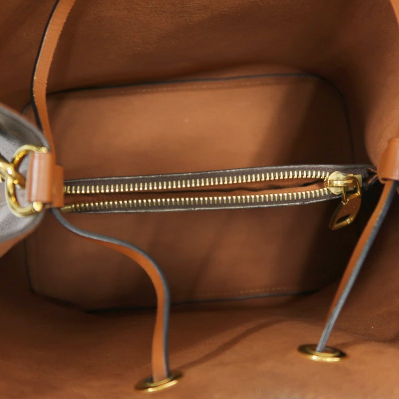 LOUIS VUITTON Monogram Canvas Brown Neo Noe Drawstring Bucket Shoulder Bag
