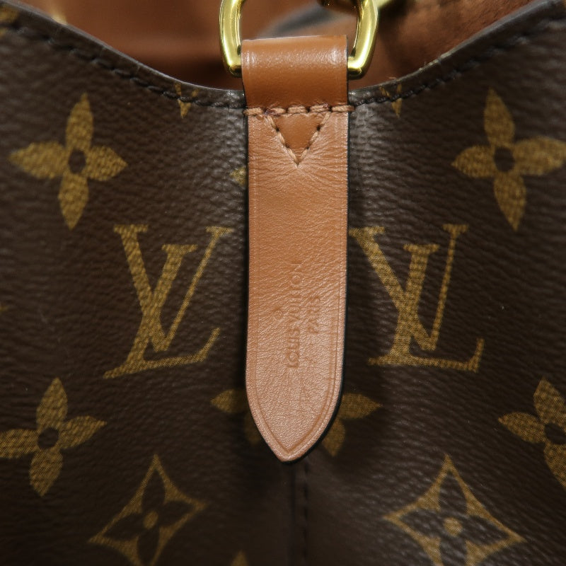 LOUIS VUITTON Monogram Canvas Brown Neo Noe Drawstring Bucket Shoulder Bag