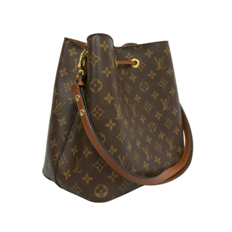LOUIS VUITTON Monogram Canvas Brown Neo Noe Drawstring Bucket Shoulder Bag