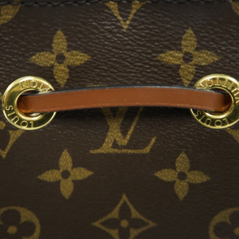 LOUIS VUITTON Monogram Canvas Brown Neo Noe Drawstring Bucket Shoulder Bag