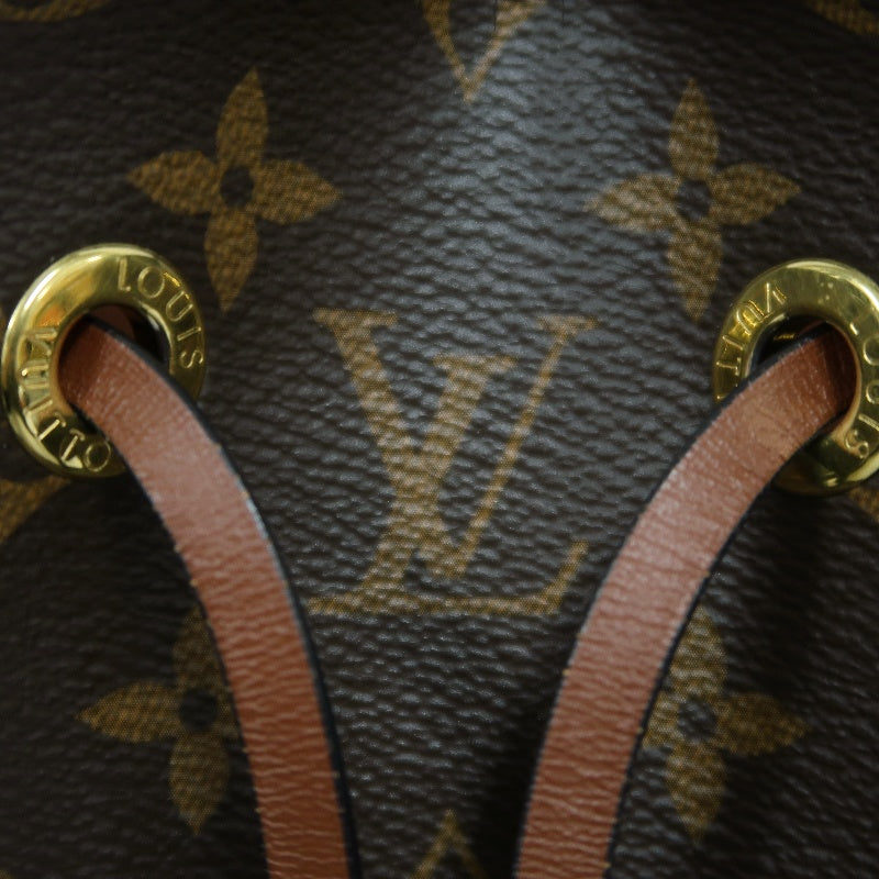 LOUIS VUITTON Monogram Canvas Brown Neo Noe Drawstring Bucket Shoulder Bag