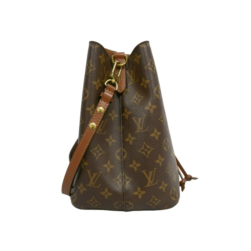 LOUIS VUITTON Monogram Canvas Brown Neo Noe Drawstring Bucket Shoulder Bag