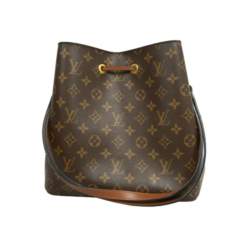 LOUIS VUITTON Monogram Canvas Brown Neo Noe Drawstring Bucket Shoulder Bag