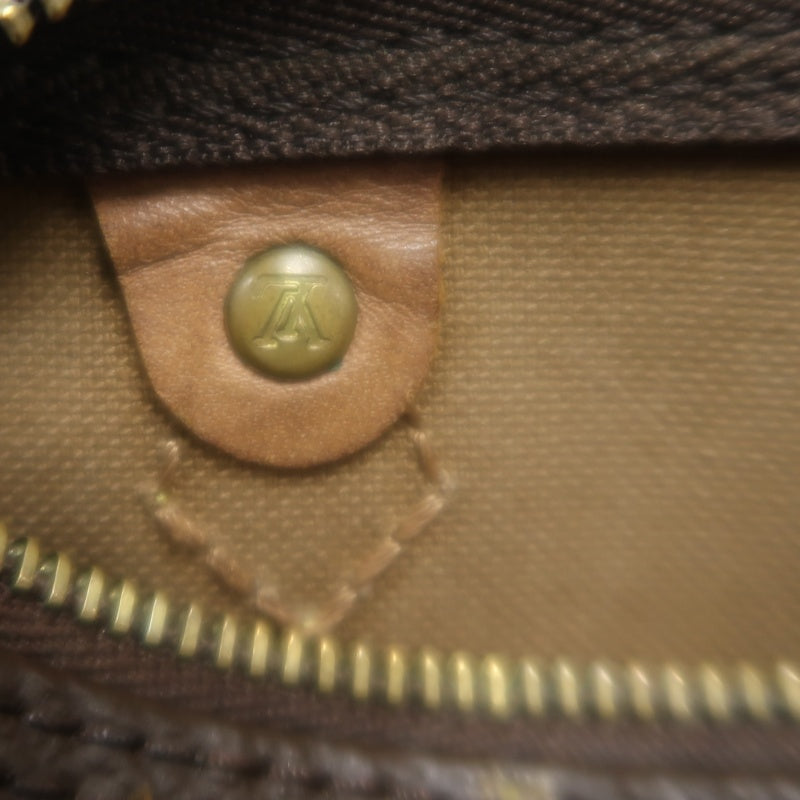 LOUIS VUITTON Monogram Nano Speedy Handbag PVC Brown With Shoulder Strap