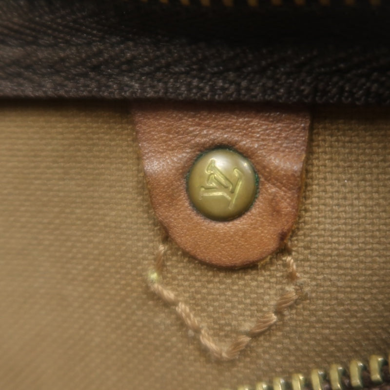 LOUIS VUITTON Monogram Nano Speedy Handbag PVC Brown With Shoulder Strap