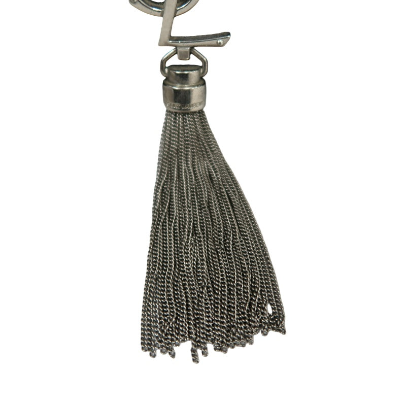 YVES SAINT LAURENT Kate Black Quilted Calfskin Leather Tassel Shoulder Bag With Silver Hardware