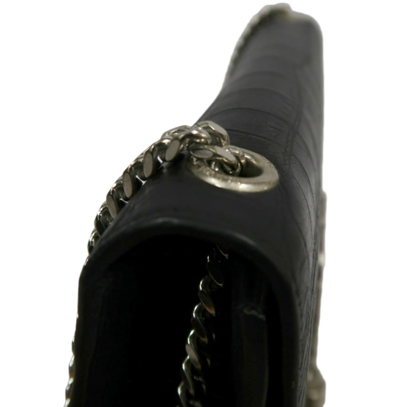 YVES SAINT LAURENT Kate Black Quilted Calfskin Leather Tassel Shoulder Bag With Silver Hardware