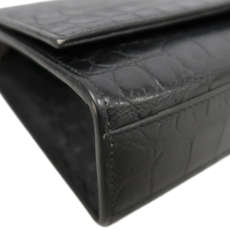 YVES SAINT LAURENT Kate Black Quilted Calfskin Leather Tassel Shoulder Bag With Silver Hardware