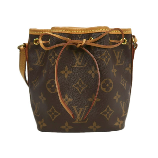 LOUIS VUITTON Monogram Canvas Brown Nano Noe Shumai Shape Shoulder Bag