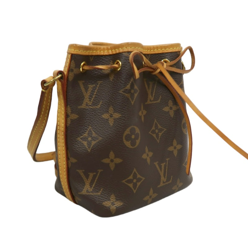 LOUIS VUITTON Monogram Canvas Brown Nano Noe Shumai Shape Shoulder Bag