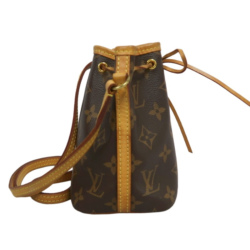 LOUIS VUITTON Monogram Canvas Brown Nano Noe Shumai Shape Shoulder Bag