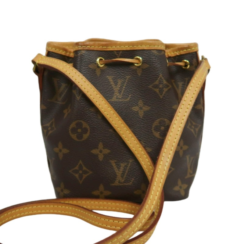LOUIS VUITTON Monogram Canvas Brown Nano Noe Shumai Shape Shoulder Bag