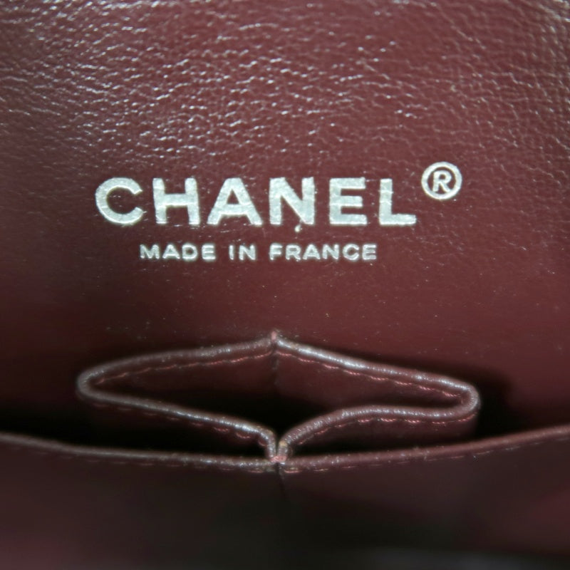 CHANEL Classic Matelasse Black Caviar Leather CF Flap Shoulder Bag With Silver Hardware