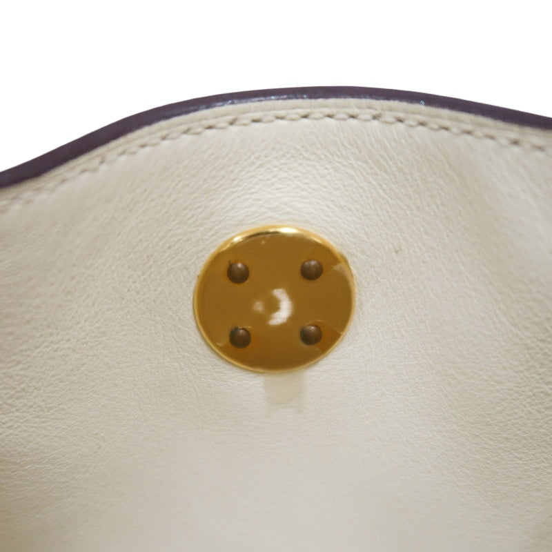 HERMES Lindy Off-white Calfskin Leather Flap Crossbody Handbag With Gold Hardware
