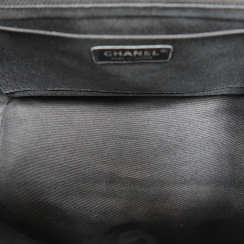 CHANEL Quilted Blue Calfskin Leather Flap Chain Crossbody Bag With Silver Hardware