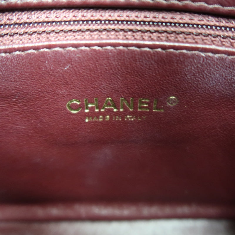 CHANEL Chevron V-stitch Red Calfskin Leather Flap Chain Crossbody Bag With Gold Hardware