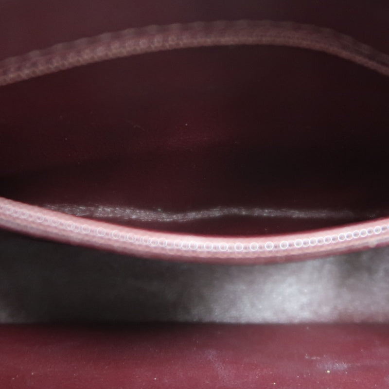 CHANEL Chevron V-stitch Red Calfskin Leather Flap Chain Crossbody Bag With Gold Hardware