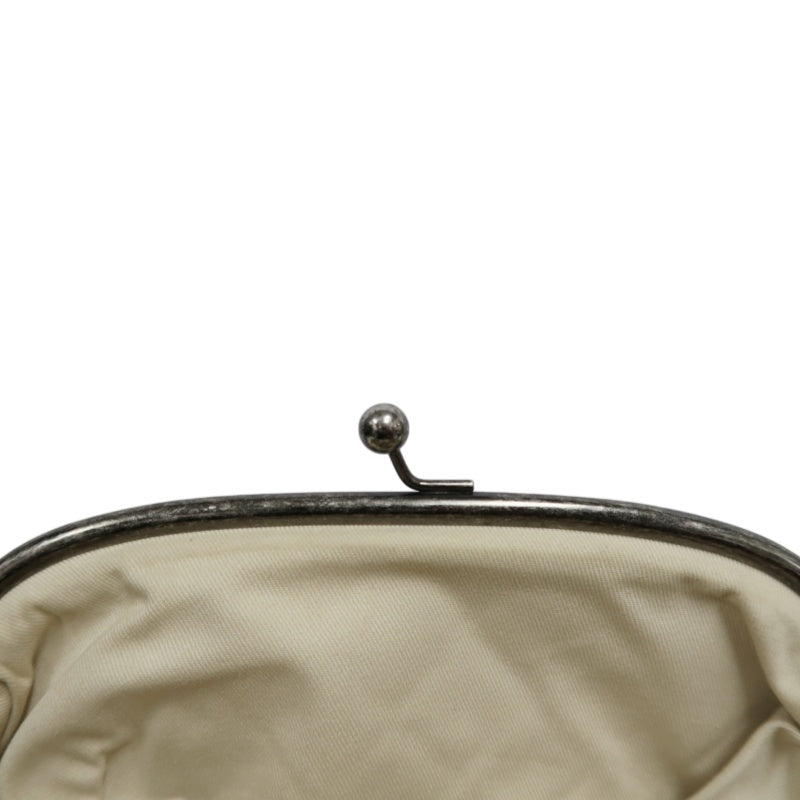 CHANEL Classic Matelasse Aged Calfskin Navy Blue Waxed Leather Quilted Kiss-lock Chain Shoulder Bag With Silver Hardware