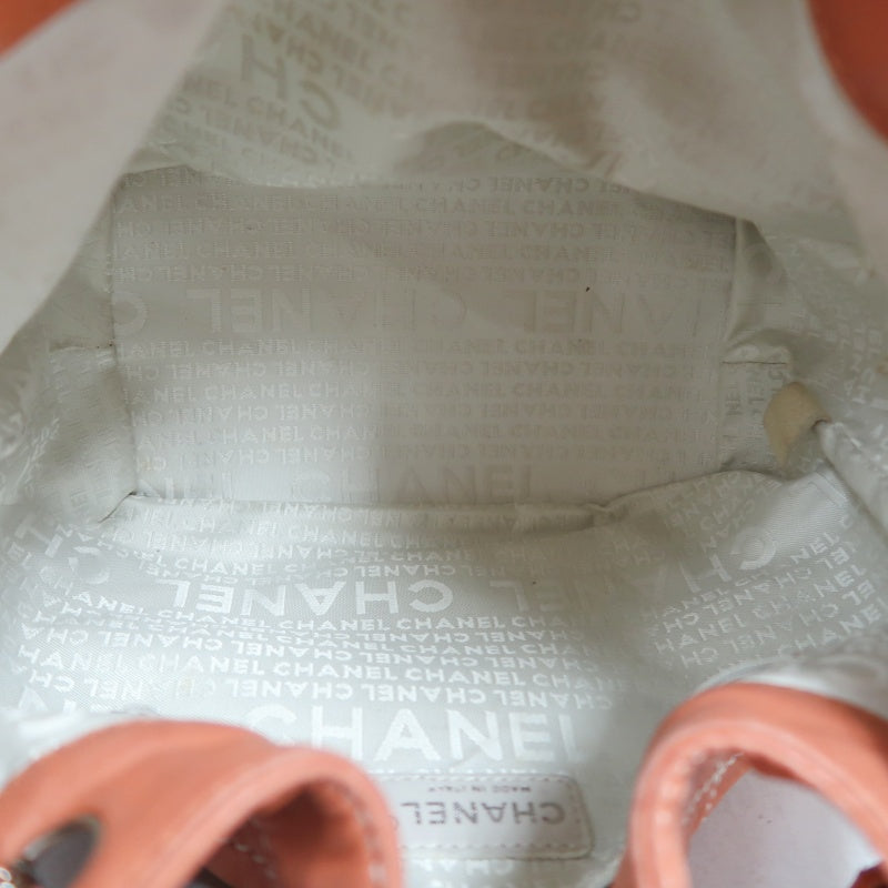 CHANEL Classic Matelasse Wild Stitch Orange Calfskin Leather Quilted Drawstring Bucket Shoulder Bag With Silver Hardware