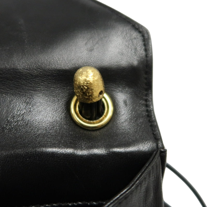 CHANEL Classic Matelasse Black Lambskin Leather Quilted Flap Crossbody Bag