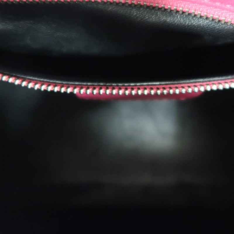 DIOR  Lady Dior Cannage Pink Lambskin Leather 5-grid Handle Handbag With Silver Hardware