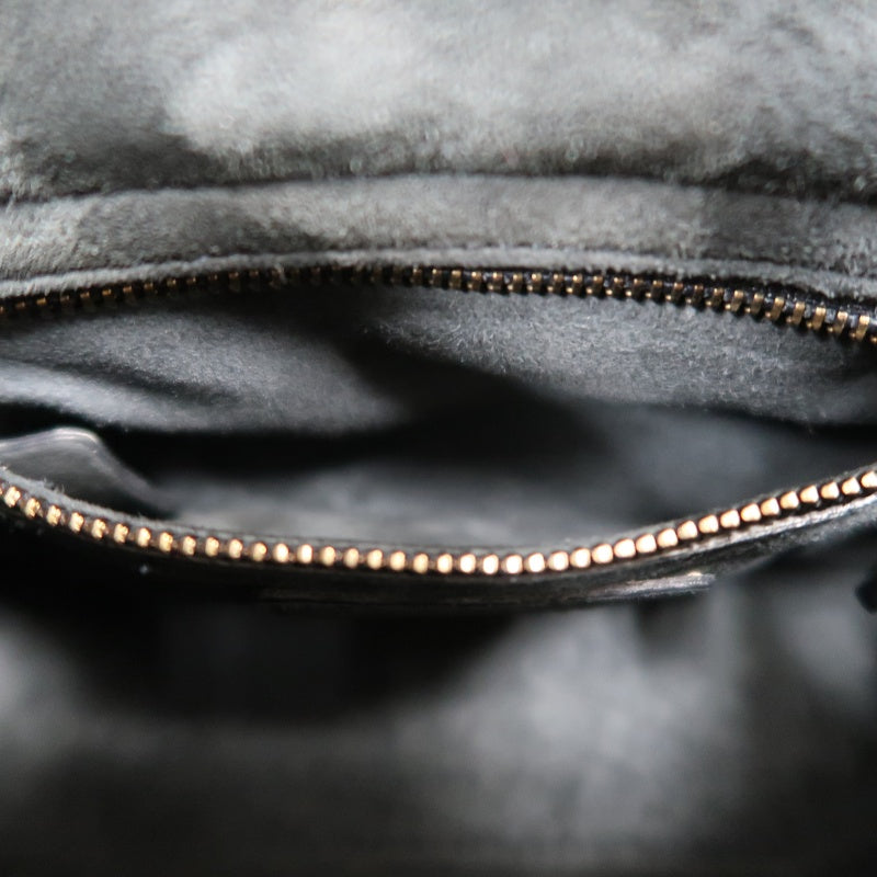 DIOR Lady Dior Cannage Studded Denim Blue Canvas 3-grid Handle Handbag With Gold Hardware