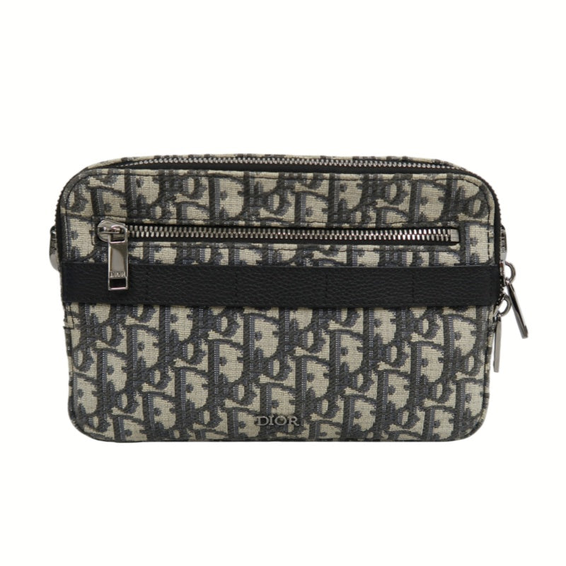 DIOR Oblique BlueCanvas Box Messenger Crossbody Bag